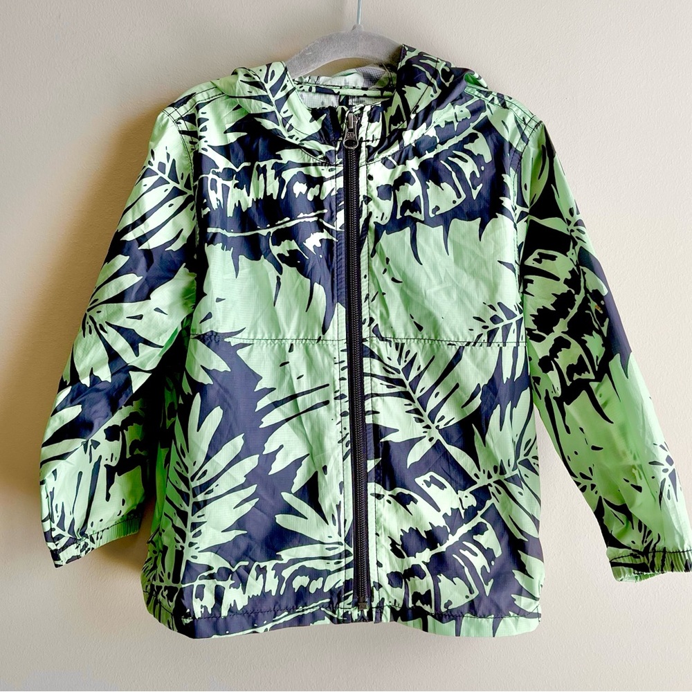 GAP Jungle Forest Tropical Rainforest Leaf Print Lightweight Windbreaker